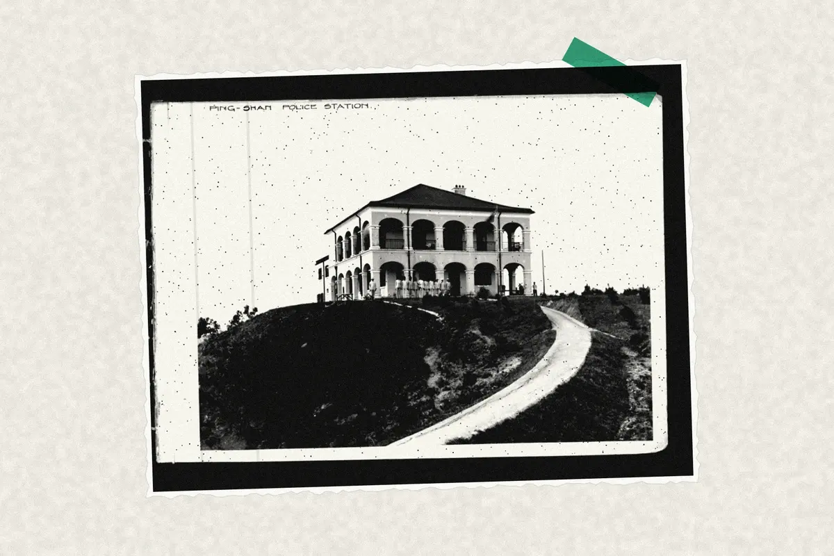 Illustration: CO 1069-451-09, from a period photograph (1905), redrawn as a photocopied cutting.