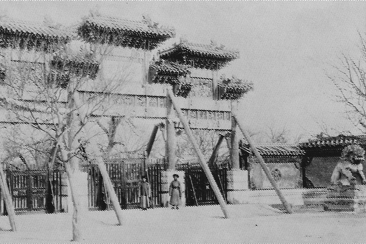 Illustration: Peking, gate of Lama temple LCCN2006689694, from a period photograph (1900), redrawn as an engraving.