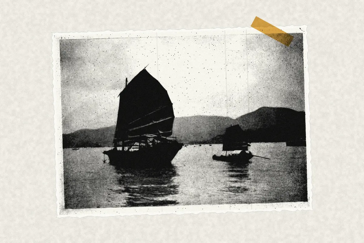 Illustration: The critic in the Occident, from a period photograph (1913), redrawn as a photocopied cutting.