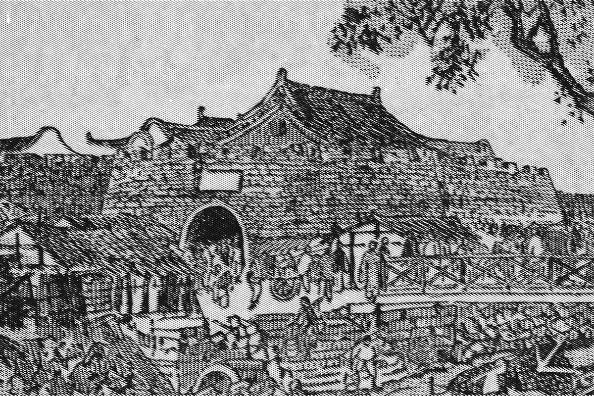 Illustration: The Native City at Shanghai, from a nineteenth-century photograph (1893), redrawn as an engraving.
